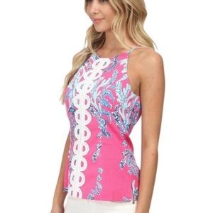 lily Pulitzer annabelle pink blue tank top